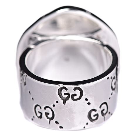 gucci silver skull ring|gucci ghost ring price.